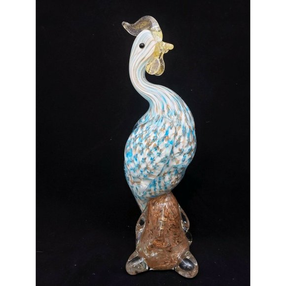 Set of 2 Handblown Murano Pea Hens Birds - Picture 2 of 11
